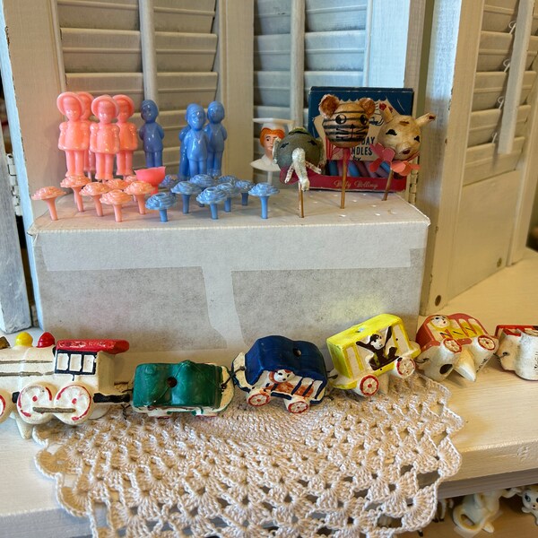 Vintage Birthday Cake Candle Holders Etsy