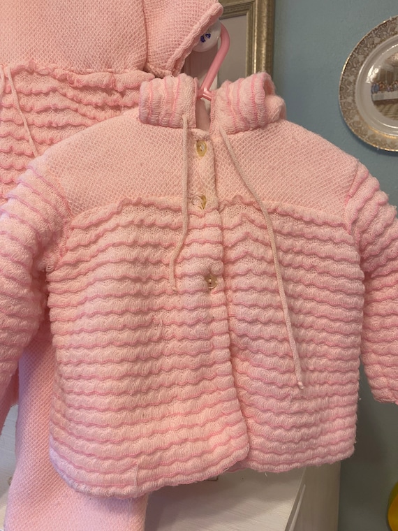 3 Piece Pink Girl's Very Warm outfit w/ Coat, siz… - image 2
