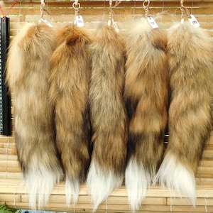 XL Red Fox Tail Key Chain