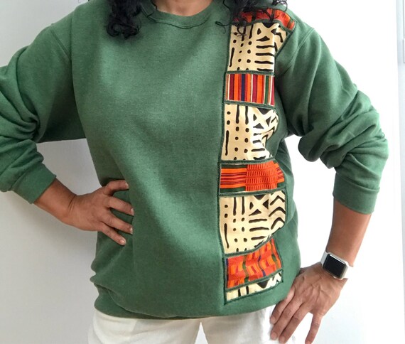 african print sweater