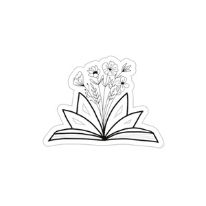 Book Bouquet Die-Cut Stickers