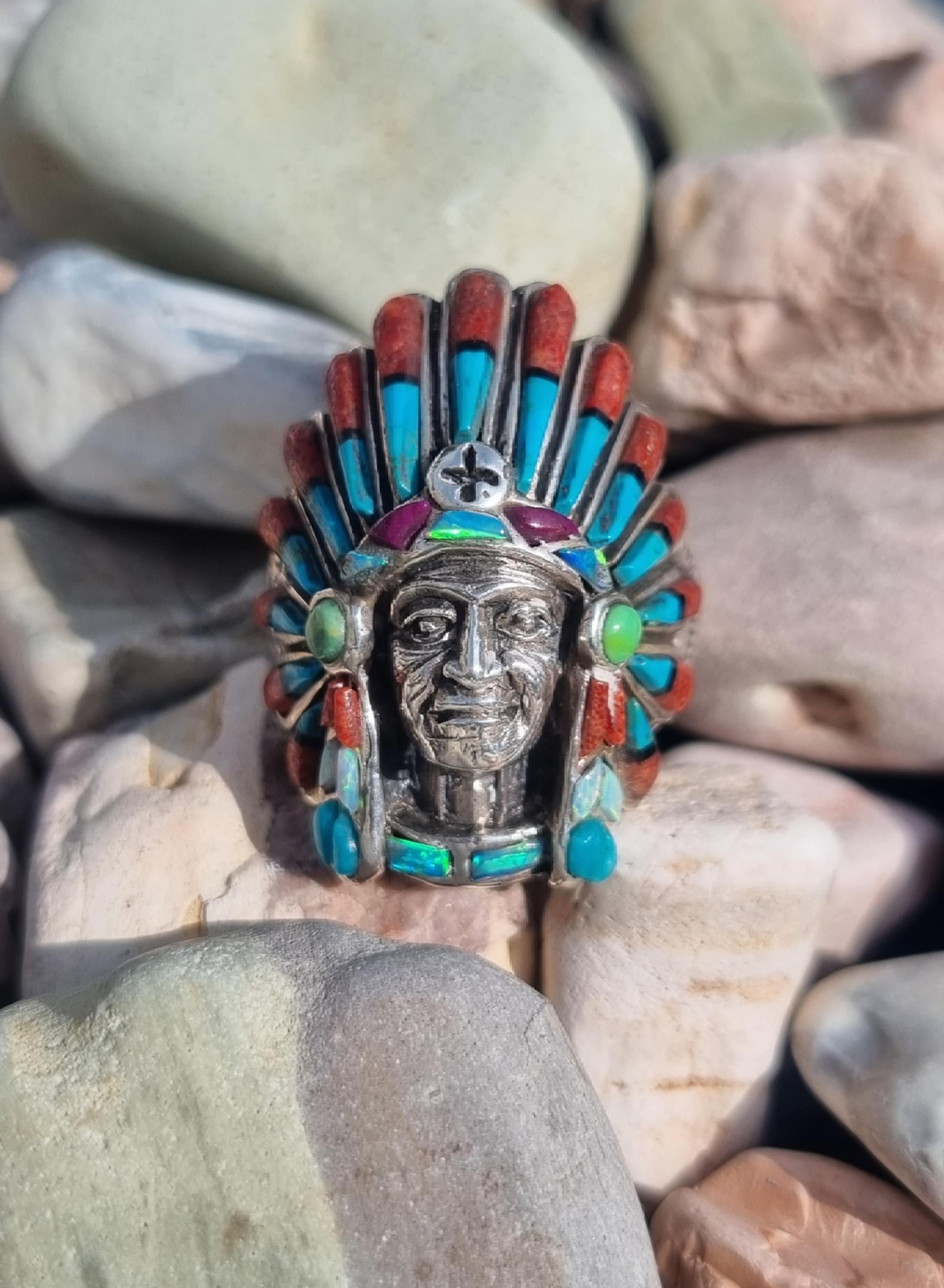 Turquoise indian deals head ring