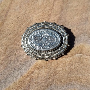 Large Victorian Sterling Silver Brooch