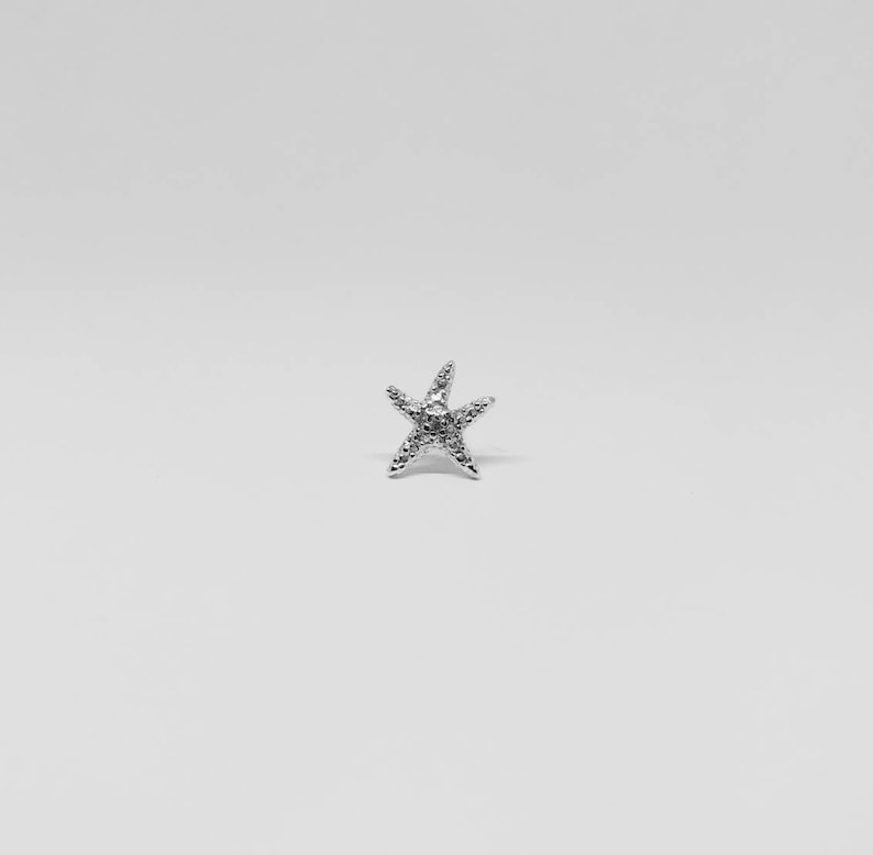 sea jewelry silver jewelry sea stud starfish jewelry silver starfish earring stud earring medium starfish stud