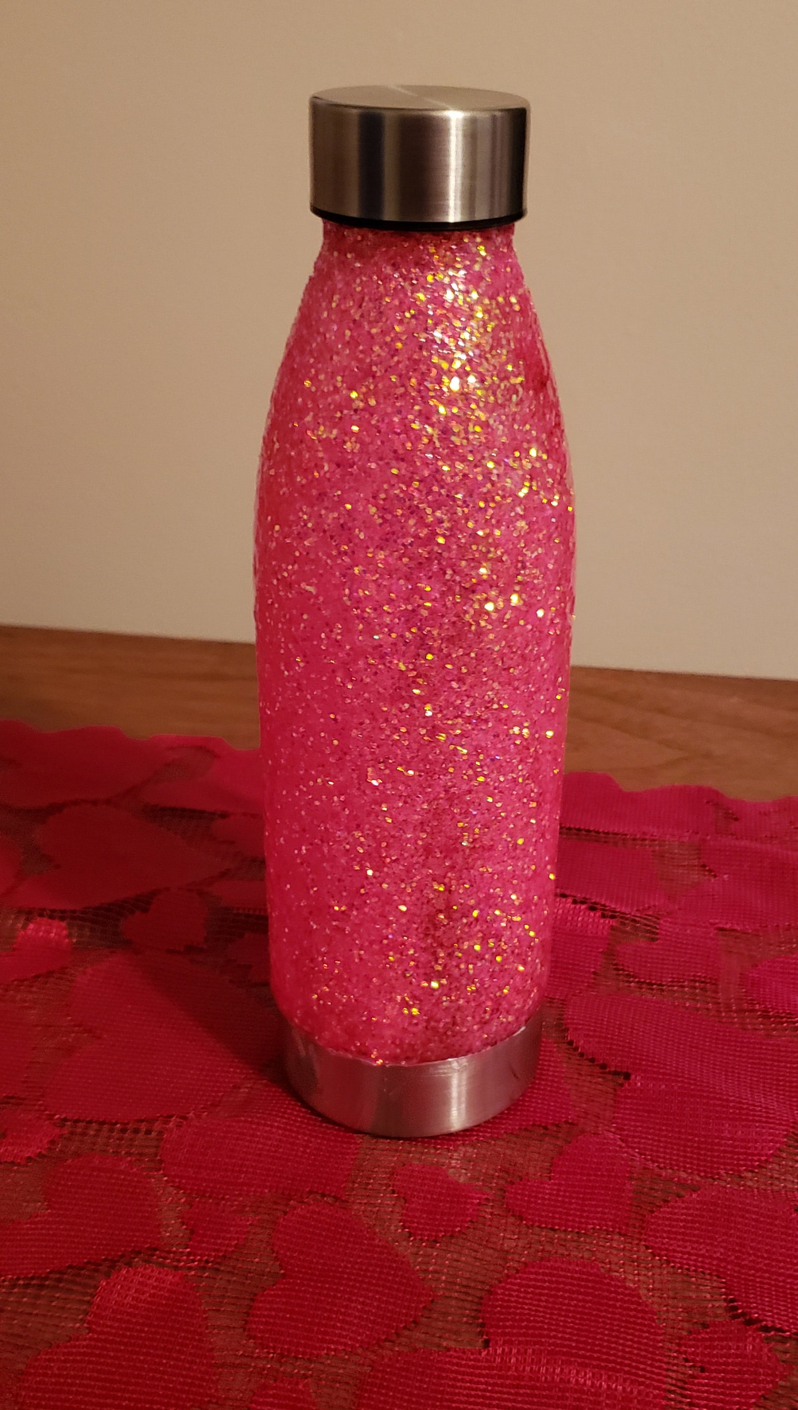 Personalized Glitter 20 Ounces Water Bottle Etsy