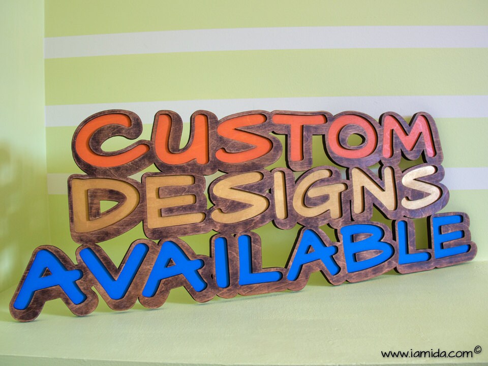 3D Custom Sign | 3D Personalized Wooden Sign | Business Sign | Name ...