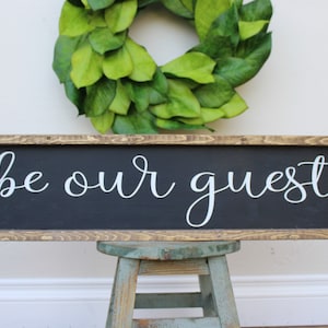 Be Our Guest Wood Sign | Framed Sign | Guest Room Decor | Bedroom Decor | Framed Be Our Guest Sign | Customized Color | Customized Size