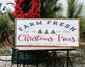 Large Farm Fresh Christmas Trees | Christmas Decor | Christmas Trees | Cut And Carry | Christmas Signs | Farmhouse Christmas|Farmhouse Decor