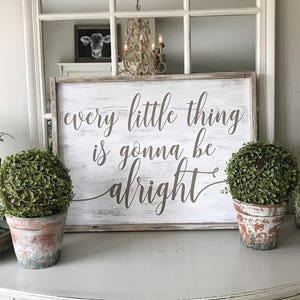 Wall Decor Signs With 6 Interchangeable Sayings White Wood Frame Home Decor  | eBay