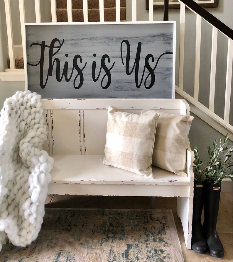 This Is Us Customized Sign Wood Customize Framed Rustic Decor Fixer Upper
