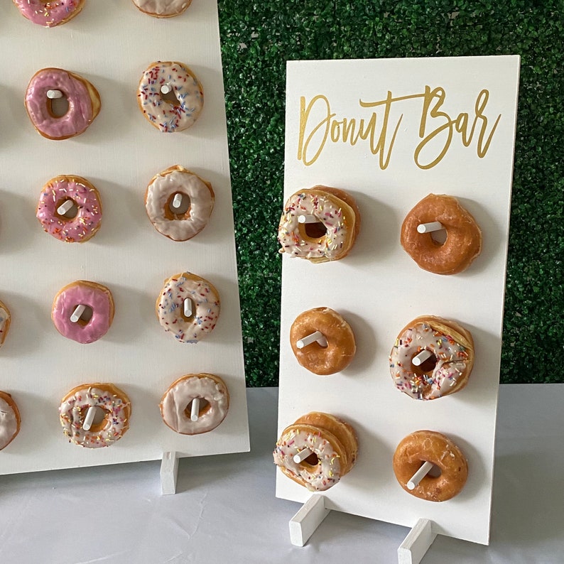 Treat Yourself Donut Wall Wedding Decor Bridal Shower Brunch Dessert Stand Donut Display Baby Shower Brunch Dessert Display image 5