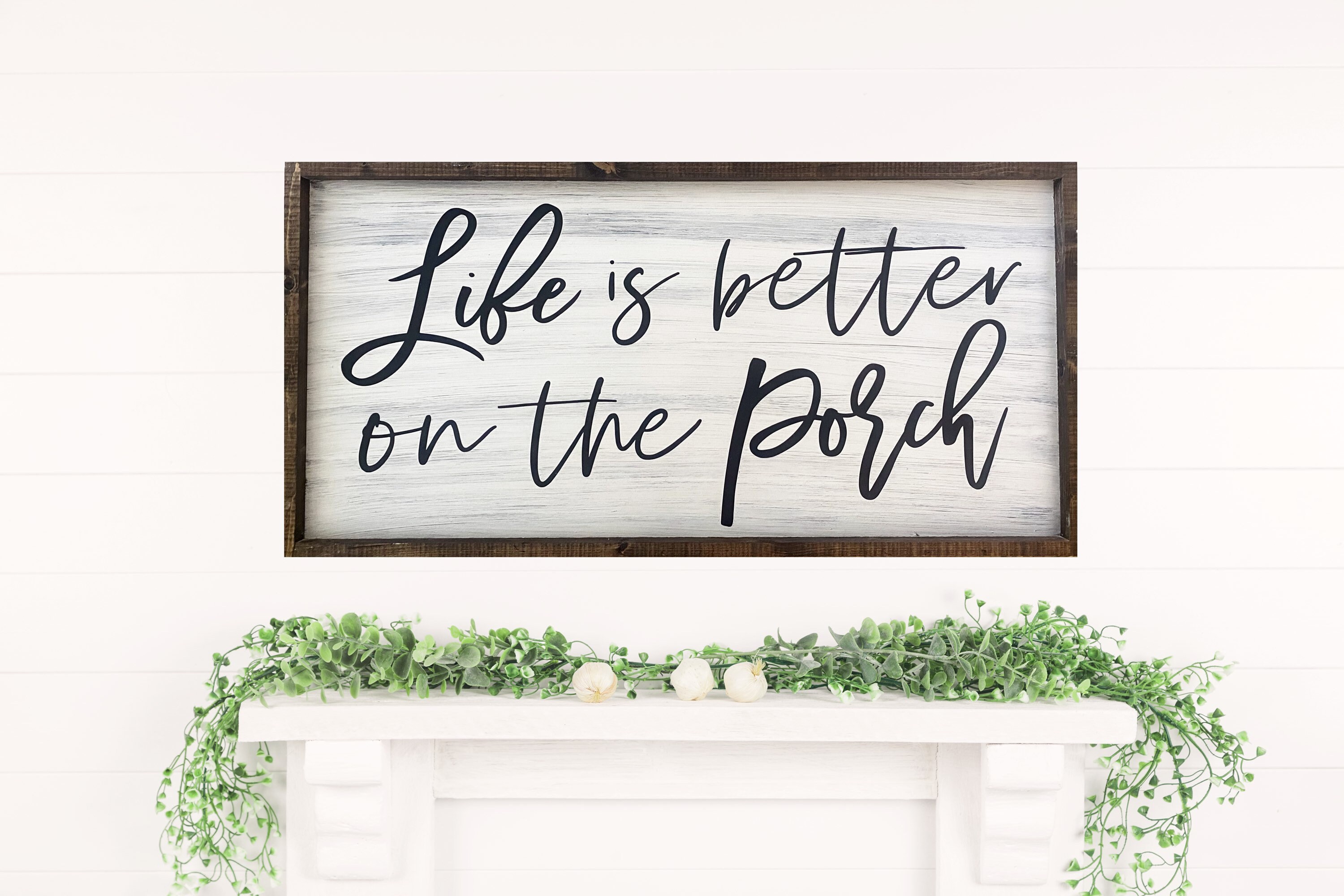 Life is Better on the Porch | Wooden Sign | Home Decor | Custom Colors ...