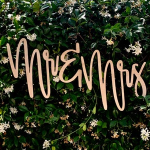 Wood Mr and Mrs Sign | Wedding Sing | Wedding Chair Sign | Laser Cut | Wedding Decorations | Photo Booth Props | Wedding Decor
