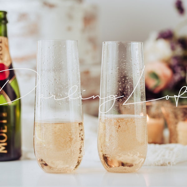 Champagne Mockup - Stemless Champagne Flutes - Stock Photo Download - White Background Image - Wedding Glass Mockup - Stemless Glass Mock up