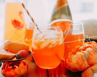 Stemless Wine Glass Mockup-Styled Stock Photography-Instant Download