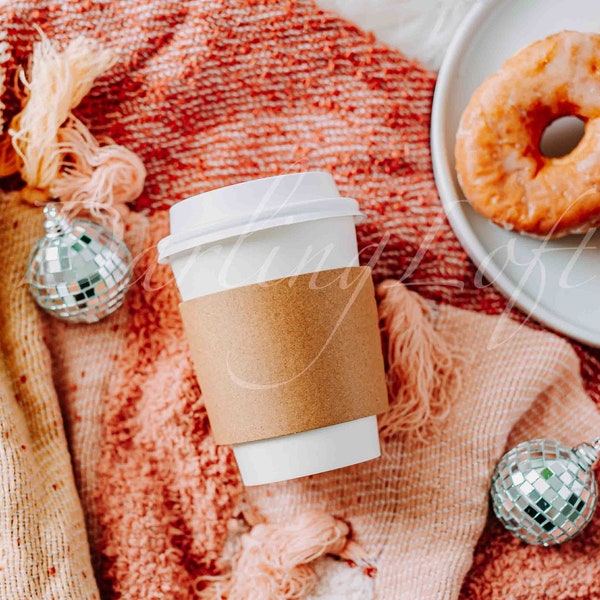 Coffee Sleeve Mockup - Paper Cup Mockup - Party Mug Mockup - Instagram - Canva - Blog Image - Photography - Add Your Text