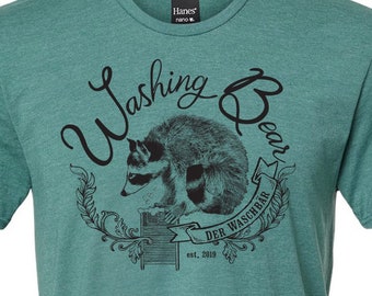 Cute Raccoon T-shirt Gift for Men Ready to Ship Trash Panda Shirt for Women. New Color Cactus Green! Gifts Under 30