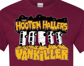 Il design Hooten Hallers Van Killer 2.0 su t-shirt unisex marrone.