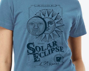 Arkansas Total Solar Eclipse 2024 T-shirt, Gift for him, gift for her, Eclipse Shirt for Little Rock, Hot Springs Arkansas