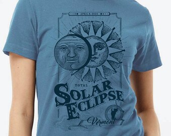 Vermont Total Solar Eclipse 2024 T-shirt, Gift for him, gift for her, Great American Eclipse Shirt for Burlington StoweVermont