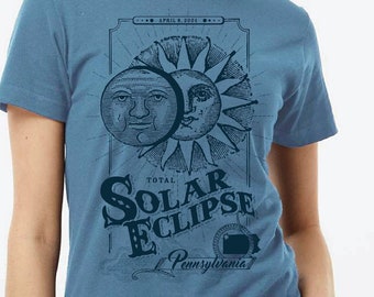 Pennsylvania Total Solar Eclipse 2024 T-shirt,  Gift for him, gift for her, Great American Eclipse Shirt for Pittsburg, PA