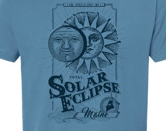 Maine Total Solar Eclipse 2024 T-shirt, Gift for him, gift for her, Great American Eclipse Shirt for Maine