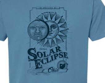 Ohio Total Solar Eclipse  2024 T-shirt  Gift for him, gift for her, Great American Eclipse Shirt for Dayton, Columbus OH