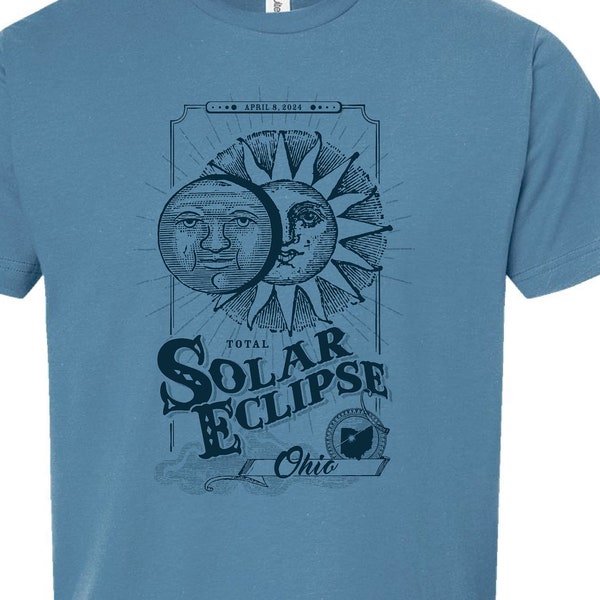 Ohio Total Solar Eclipse  2024 T-shirt  Gift for him, gift for her, Great American Eclipse Shirt for Dayton, Columbus OH