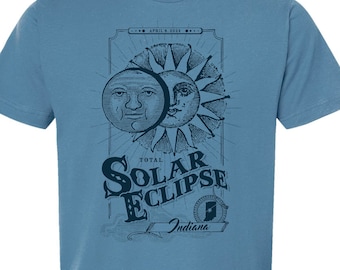 Indiana Total Solar Eclipse 2024 T-shirt, Gift for him, gift for her, Eclipse Shirt for Indianapolis Bloomington Indiana
