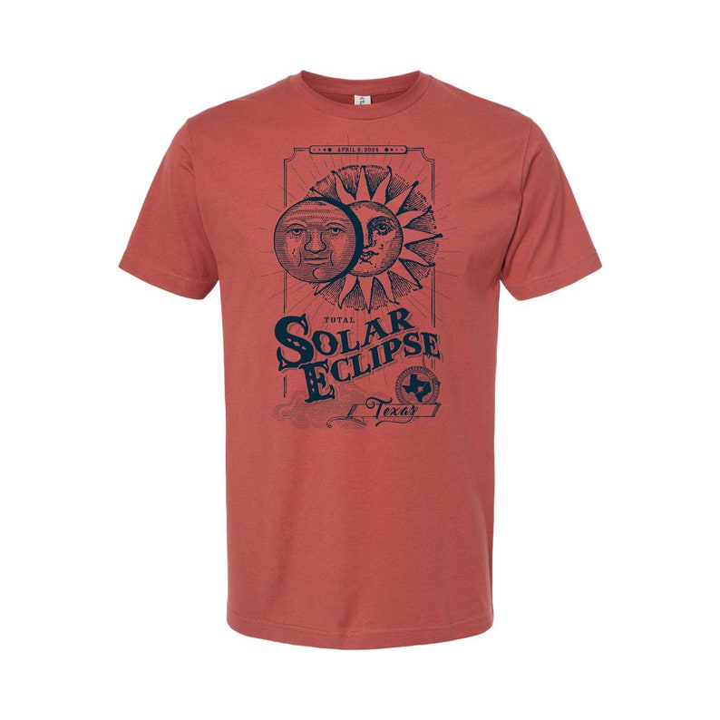 Texas Total Solar Eclipse T-shirt 2024, Great American Eclipse Watch Shirt for Austin, San Antonio, Dallas Texas image 3
