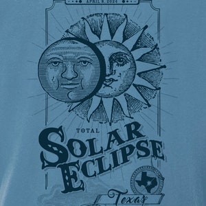 Texas Total Solar Eclipse T-shirt 2024, Great American Eclipse Watch Shirt for Austin, San Antonio, Dallas Texas image 4