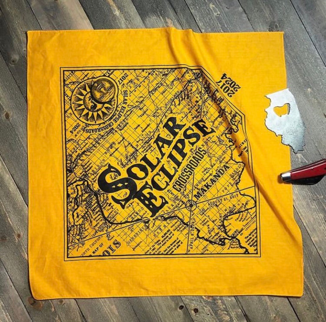 Christmas Gift Total Solar Eclipse Bandana 2024 Southern Illinois