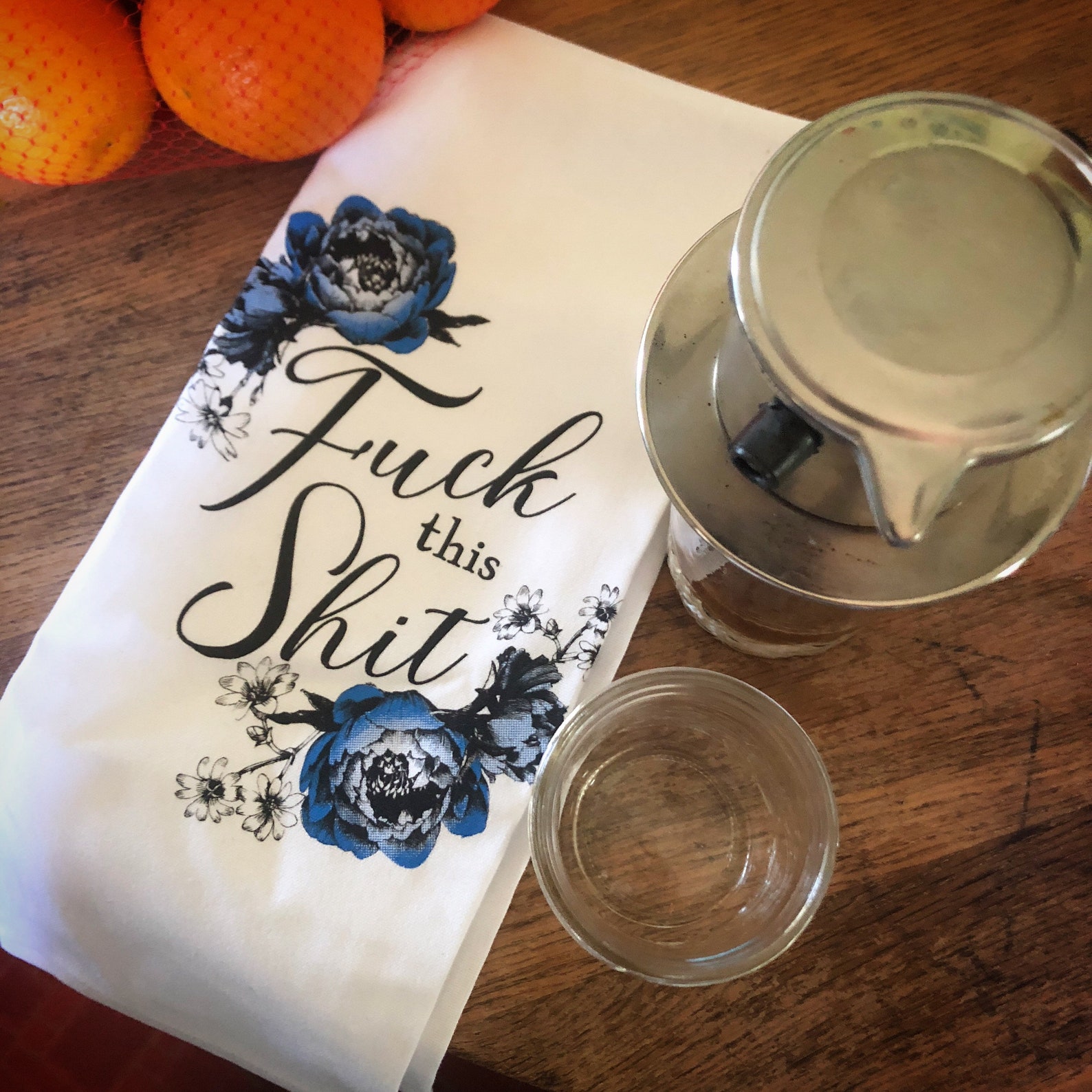 Bridal Shower Gift Rude Kitchen Towel Fuck This Shit on Flour Etsy