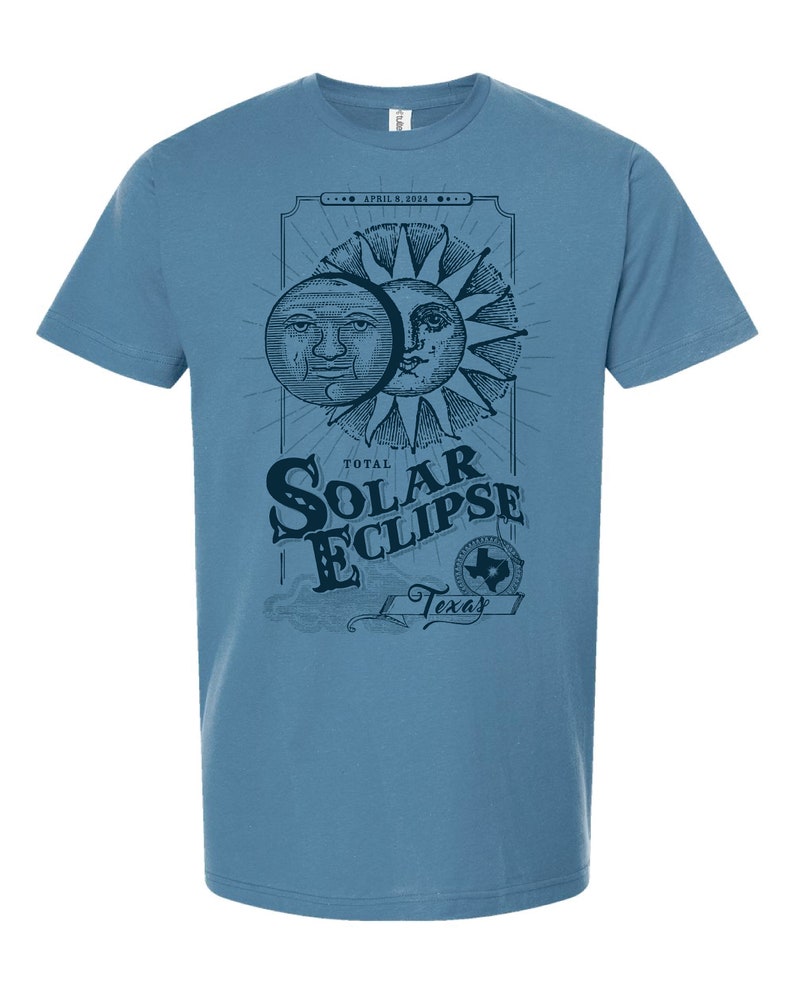 Texas Total Solar Eclipse T-shirt 2024, Great American Eclipse Watch Shirt for Austin, San Antonio, Dallas Texas image 6