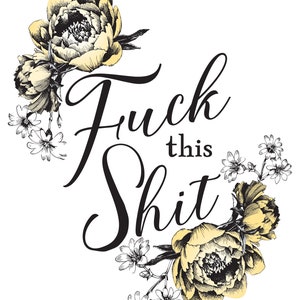 Valentine Gift for Best Friend Funny Kitchen Towel Galentines Day Gift Fuck This Shit Tea Towel Gift for Roommate. Breakup Gift Under 20 image 5