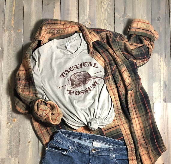 Valentine Gift Armadillo T-shirt Gift for Her Tactical 'Possum Funny Shirt Texas Armadillo Graphic Tee Gifts Under 30 Gender Neutral Tee