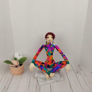 Handmade Beautiful Meditation Collectible Cloth Yoga Doll - Carissa