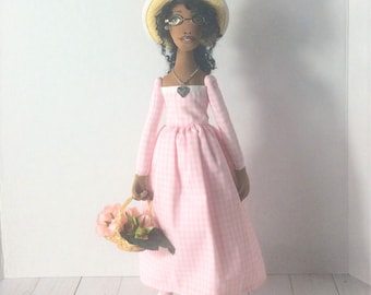 Handmade African Amerian  Artist Collectible Beautiful Seventeen Inch Cloth Doll - Tammy