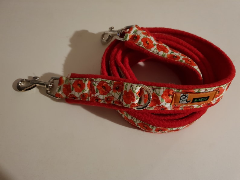 Poppy Inspired Double Clip Dog Lead Etsy