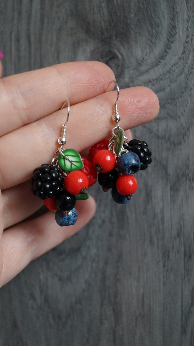 Berries earrings Berries jewelry Earrings woodland Dangle Etsy