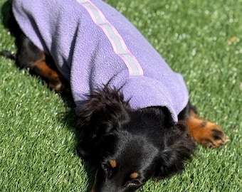 Reflective Fleece Dachshund Jumper: Washable Dog Coat