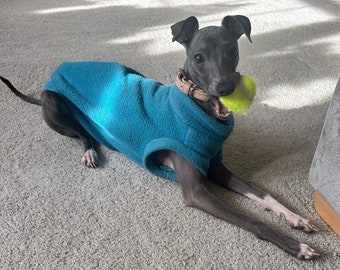 Italian Greyhound Fleece Jumper: Water & Mud Repellent Dog Jacket