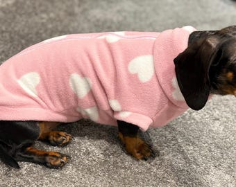 Dachshund Fleece Jumper: Water & Mud Repellent Dog Polo Neck