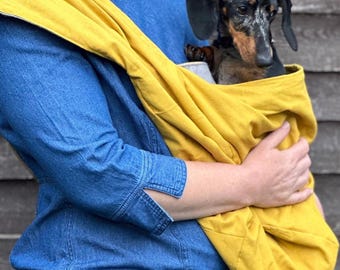 Dog  sling carrier,dachshund sling,small dog sling ,light weight sling,spring/summer sling,Italian greyhound sling