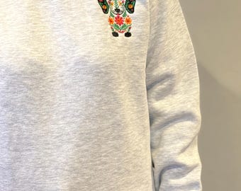 Embroidered Dachshund Sweatshirt: Dog Lover Gift