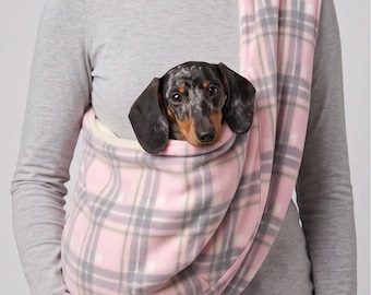Polar fleece draagdoekdrager met sherpavoering, hondenreistas puppydraagtas