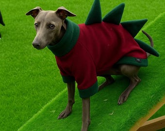 Italian Greyhound Fleece Jumper: Dino Leg, Water & Mud Repellent