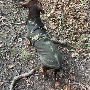 Dachshund coat ,Fleece zipped jumper ,step in dog coat, breathable dog jumper ,washable dog jumper,Mud Repellent dog suit