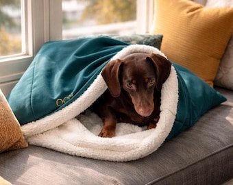 Luxury Velvet dachshund snuggle sack ,padded dog snuggle sack, puppy snuggle sack ,dachshund snuggle sack ,Italian greyhound snuggle sack