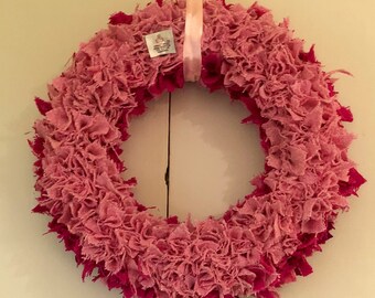 Harris tweed wreath ,fabric wreath , wreath, Harris tweed door hanger ready to ship